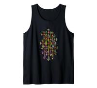 The Eternal Red Heart Multi Color Cross Tank Top
