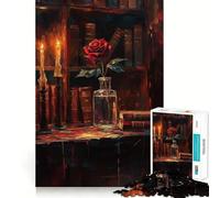 The Eternal Rose 1000 Piece Jigsaw Puzzles for Adults Jigsaw Thought Toy Indoor Fun Accurate Edge Art Collectible (38x26cm)