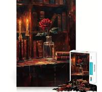 The Eternal Rose Jigsaw Puzzles 1000 Pieces for Adults Reason Skill Toy Calm Relax Exact Cut Heartfelt Gift (50x75cm)