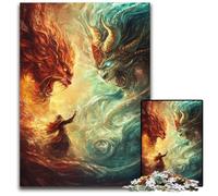 The Eternal War of Elements Jigsaw Puzzles 1000 Pieces for Adults Wooden Jigsaw Puzzles for Adults Perfect for Family Fun on Christmas Thanksgiving BirthdaysEaster 1000 PCS(75x50cm)
