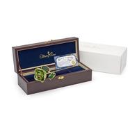 The Eternity Rose - Real 24K Gold Dipped Light Green Rose, Glazed and Gold - Trimmed, Perfect Romantic, 11.5-Inch Preserved Flowers with Leaves, Anniversary, Memorial Day, Valentine's Day Gift