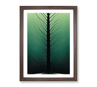 The Ethereal Tree No.1 Framed Print | A2 Walnut Framed Wall Art | Ready to Hang | Modern Floral Picture | Living Room Bedroom Lounge Office