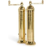 The European Authentic Greek 2-Piece Brass Pepper Mill set of 8-inch & Salt 9-inch - Genuine & Elegant- Absolutely