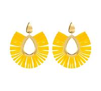 The European Style Fashion Is Suitable For Women's Party Jewelry Earrings Stainless Steel for Women (Yellow, One Size)