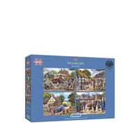 The Evacuees Jigsaw Puzzle Set (4 x 500 Piece) Illustrated Wartime Scenes, by