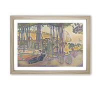 The Evening Air by Henri-Edmond Cross Framed Print | A2 Oak Framed Wall Art | Ready to Hang | Modern Religious Picture | Living Room Bedroom Lounge Office