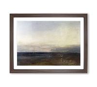 The Evening Star By Joseph Mallord William Turner Classic Painting Framed Wall Art Print, Ready to Hang Picture for Living Room Bedroom Home Office Décor, Walnut A4 (34 x 25 cm)