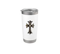 The Ever Celtic Gold Cross Stainless Steel Insulated Tumbler