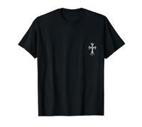 The Ever Dagger Pave Diamonds Silver Cross Value Graphic T-Shirt