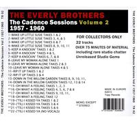 THE EVERLY BROTHERS - THE CADENCE SESSIONS 1957-1960, VOL.2 NEW CD