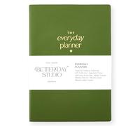 The Everyday Undated Planner Notebook - Faux Leather - A5 216 Page - Task Tracker - Daily Weekly Planning, Life To Do List - Work, Travel, Organiser - Goals, Gratitude, Self Care Sections- Olive Green