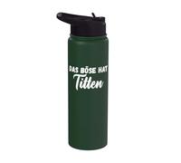 The Evil has Boobs Breasts Bosom Funny Stainless Steel Insulated Water Bottle