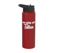 The Evil has Boobs Breasts Bosom Funny Stainless Steel Insulated Water Bottle