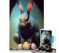 The Evil Rabbit Jigsaw Puzzles for Teenagers 1000 Piece Enhance Recall Home Leisure Exact Edge (38x26cm)