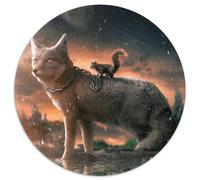 The Evil Squirrel 1000 Piece Puzzle Round JigsawPuzzle 1000 Pieces for Adults Skill Level Beginner, Great for Birthday (Size 67.5x67.5cm)