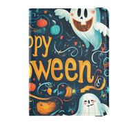The Evil Yellow Pumpkin on Halloween Leather passport holder for travel for travel Vaccine Case Protector Cover Passport Cover for men Ultra Slim