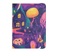 The Evil Yellow Pumpkin on Halloween Leather Passport Holders for travel Wallet Combo Travel Passport Wallet for men Lightweight