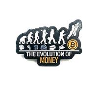 The Evolution of Money Bitcoin Crypto Investing HODL Metal Enamel Pin Badge