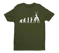 The Evolution of Rugby - Rugby - Funny Graphic Men's T-Shirt - Casual Printed Tee - Great Gift for Dad, Husband or Brother - Green - M