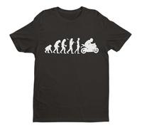 The Evolution of The Motorcycle - Biker - Funny Graphic Men's T-Shirt - Casual Printed Tee - Great Gift for Dad, Husband or Brother - Black - L