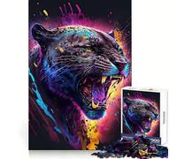 The Excited Panther Jigsaw Puzzles 1000 Pieces for Adults Memory Boost Warm Time Image Assembly Fine Art Piece (50x75cm)