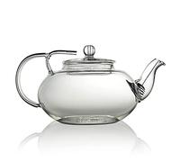 The Exotic Teapot - Lotus Glass Teapot, 400ml, 1 Cup Size, Coil Filter for Flowering or Loose Leaf Tea, Ultra Clear