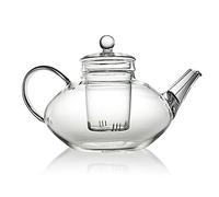 The Exotic Teapot - Prestige Glass Teapot, 800ml, 2-3 Cup Size, with Glass Infuser for Flowering or Loose Leaf Tea, Ultra Clear
