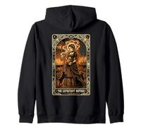 The Expectant Mother Tarot Card Black Cats Witch Zip Hoodie