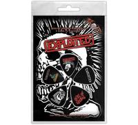 The Exploited Skull Plectrum Pack of 5 (One Size) (Black, White, Red)