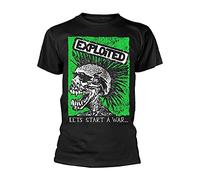 The Exploited T Shirt Lets Start A War Skull Band Logo Official Mens Black XXL