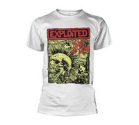 The Exploited T Shirt Punks Not Dead Official Mens White M