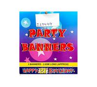 The Expressions Factory 21St Birthday Banner (Pack Of 3) Multicoloured (One Size)