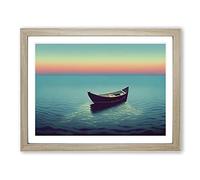 The Expressive Boat Framed Print | A2 Oak Framed Wall Art | Ready to Hang | Modern Vehicle Picture | Living Room Bedroom Lounge Office