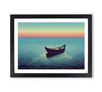 The Expressive Boat Framed Print | A4 Black Framed Wall Art | Ready to Hang | Modern Vehicle Picture | Living Room Bedroom Lounge Office