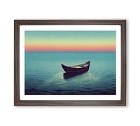 The Expressive Boat Framed Print | A4 Walnut Framed Wall Art | Ready to Hang | Modern Vehicle Picture | Living Room Bedroom Lounge Office