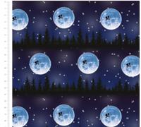 The Extra-Terrestrial Movie Fabric 100% Cotton 110cm Wide Digitally Printed Fabric for Crafting, Quilting, Patchwork, Sewing (Bike Over Trees)