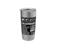 The Extrovert Core Traits Funny Outgoing Social Butterfly Stainless Steel Insulated Tumbler