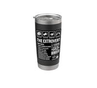 The Extrovert Core Traits Funny Outgoing Social Butterfly Stainless Steel Insulated Tumbler