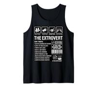 The Extrovert Core Traits Funny Outgoing Social Butterfly Tank Top