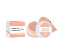 The eye color concealer under the eye color corrector is hidden and brightens up bright dark circles