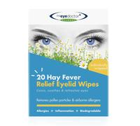 The Eye Doctor Biodegradable Hayfever Relief Eyelid Wipes 20 Pack pack