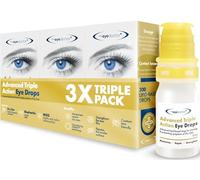 The Eye Doctor Dry Eye Drops, Advanced Triple Action Formula - Lipid-Based Eye Drops for Dry Eyes, MGD & Blepharitis Relief - Preservative Free, Contact Lens Friendly, 300 Drops per Bottle, 3X 10ml