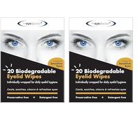 The Eye Doctor Eyelid Wipes - 20 Single Use Eyelid Wipes - Suitable for Sensitive & Dry Eyes, Blepharitis & MGD - Detergent & Preservative Free (Pack of 2)