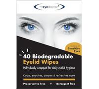 The Eye Doctor Eyelid Wipes x 40 - Suitable for use with Blepharitis, Dry Eyes, Sensitive Eyes & MGD - 40 x Biodegradable Eyelid Cleaning Wipes - Detergent and Preservative Free