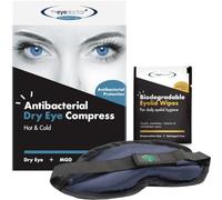 The Eye Doctor Heated Eye Mask + 20 Eyelid Wipes Bundle - Warm Eye Compress for Relief from Dry Eyes Blepharitis & MDG Treatment - Complete Eye Care Kit with Preservative Free Wipes