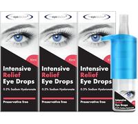 The Eye Doctor Intensive Dry Eye Drops - Preservative Free Eyedrops for Dry Eye Relief - Gently Calms Itchy, Sore & Infected Eyes - Suitable for Contact Lenses with 0.3% Sodium Hyaluronate - 3X 10ml