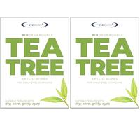 The Eye Doctor Tea Tree Eyelid Wipes - Suitable for use with Blepharitis, Dry Eyes, Sensitive Eyes & MGD - 20 x Biodegradable Tea Tree Eyelid Cleaning Wipes - Detergent and Preservative Free