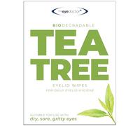 The Eye Doctor Tea Tree Eyelid Wipes - Suitable for use with Blepharitis, Dry Eyes, Sensitive Eyes & MGD - 20 x Biodegradable Tea Tree Eyelid Cleaning Wipes - Detergent and Preservative Free