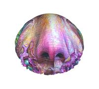The Eye Fear Reusable Double Layer Shower Cap Waterproof Elastic Eco Friendly Daily Use