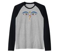 The Eyes of Buddha Raglan Baseball Tee